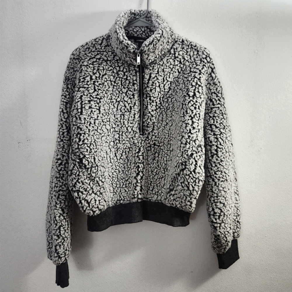 Oversized Half Zip Sherpa Cinched Sweater